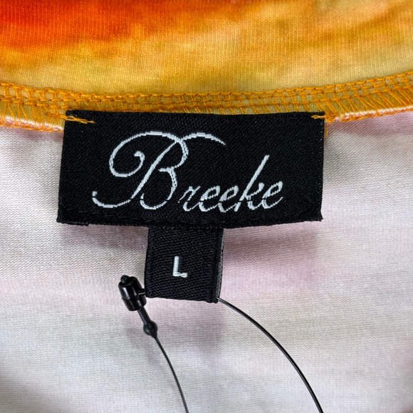 NWT Breckle Women's The Scream Art Print Long Sleeve Top Size L Multicolor - Picture 2 of 8